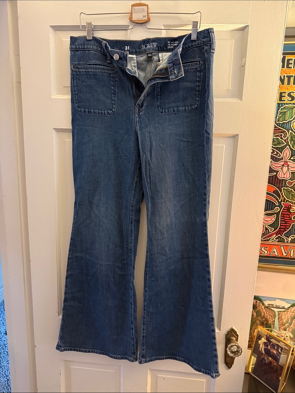 J. Crew Indigo Wide-Leg Flare Jeans